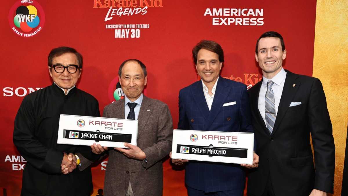 Karate Kid: Legends — Ralph Macchio and Jackie Chan Honored with WKF Black Belts