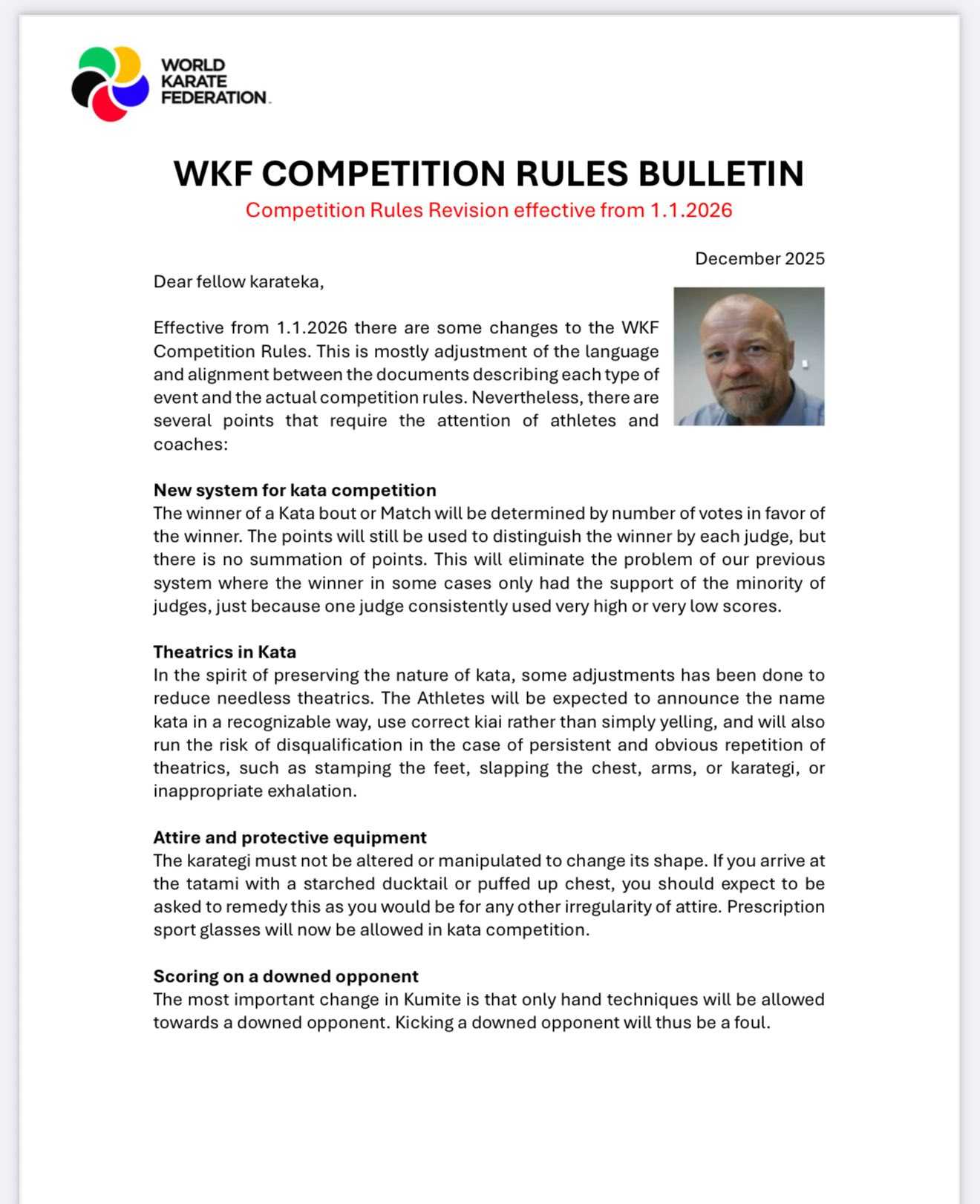 WKF 2026 Rules Update: What’s Changing on January 1st
