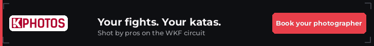 Kphotos – professional photos of your karate fights and katas on the WKF circuit. Next: Karate One Series A Tbilisi, 8–10 January 2027. Athlete packs from €100. Book your photographer.