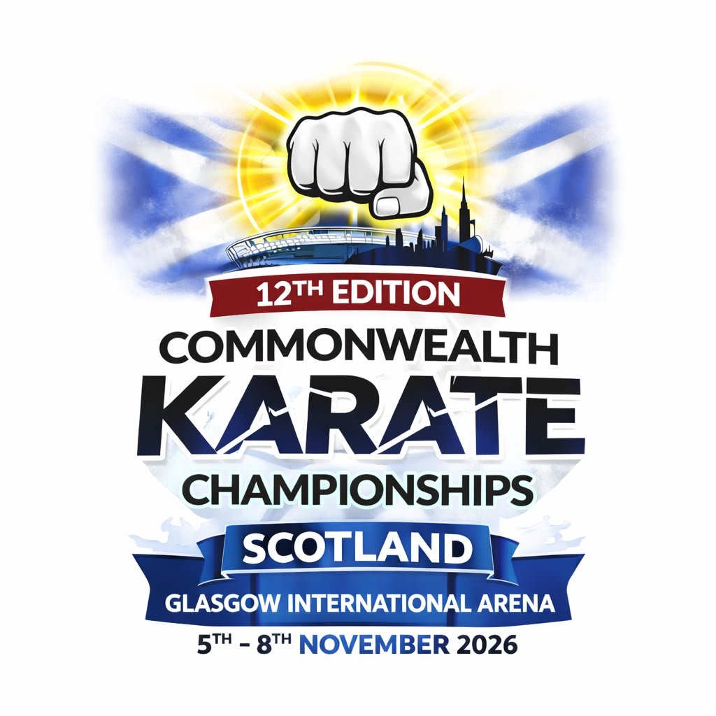 Official poster of the 12th Commonwealth Karate Championships, Glasgow 2026