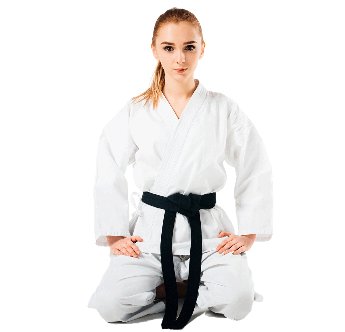 woman seiza karate