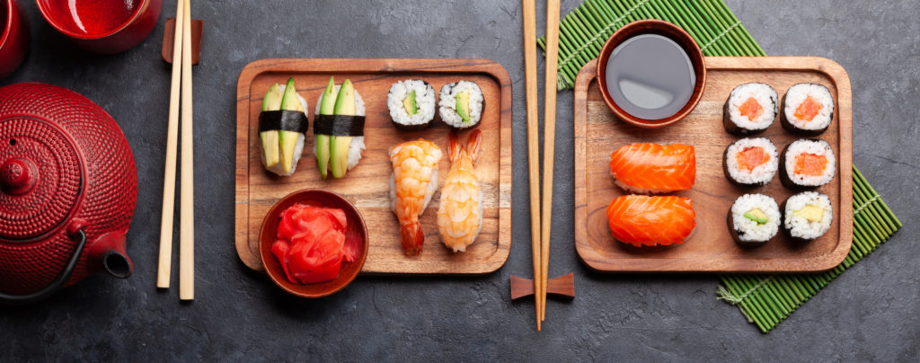 Set de sushis japonais