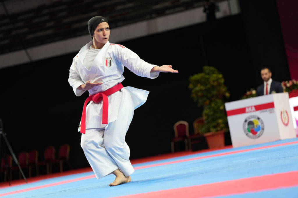 Egyptian girl during UFAK 2023, kata player